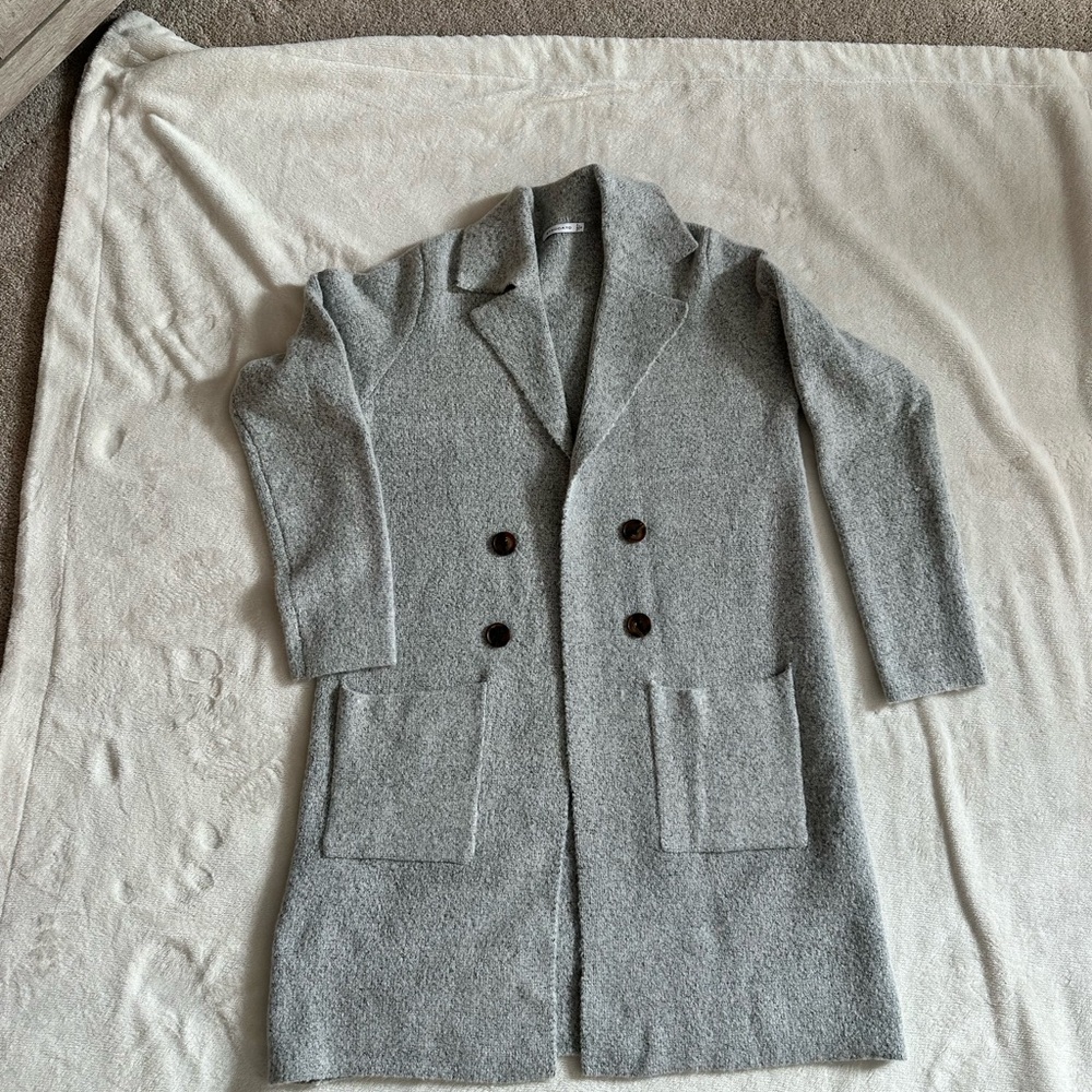 Staccato Textured Gray Knit Fabric